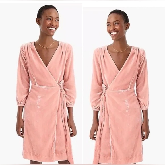 J. Crew Dresses & Skirts - J. Crew Dusty Rose Wrap Dress with Long Sleeves